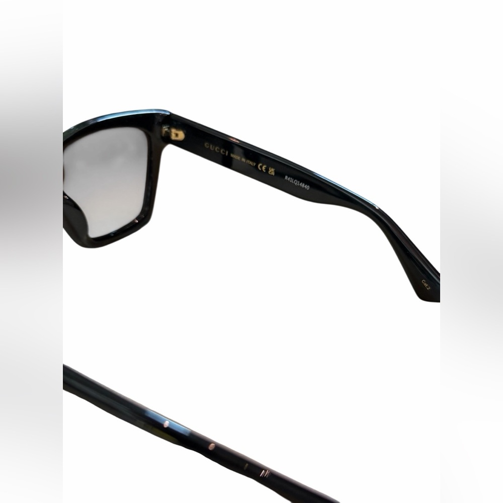 Gucci Black and‎ Gold Square Sunglasses - Picture 5 of 14